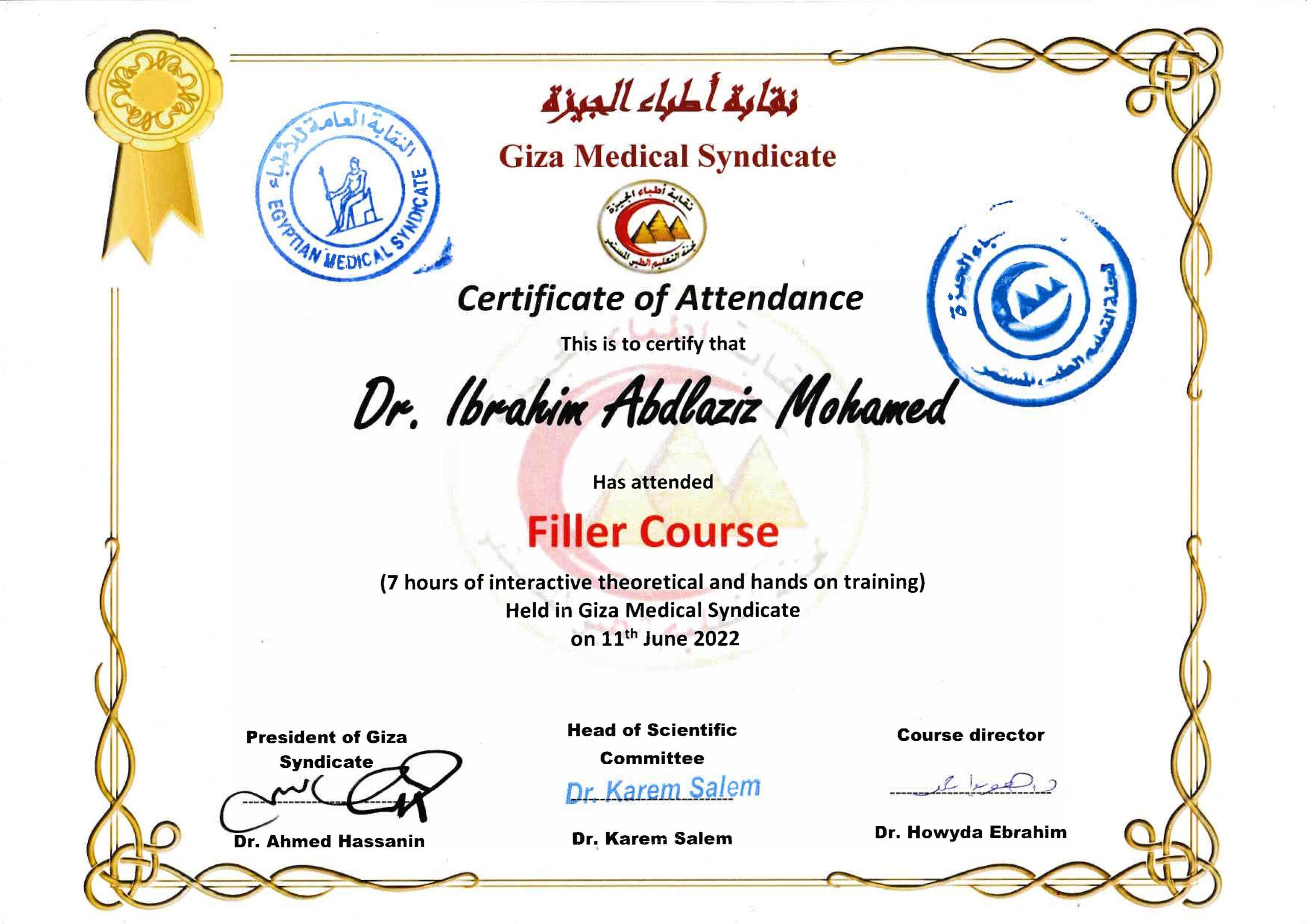 Abdiaziz Filler cert