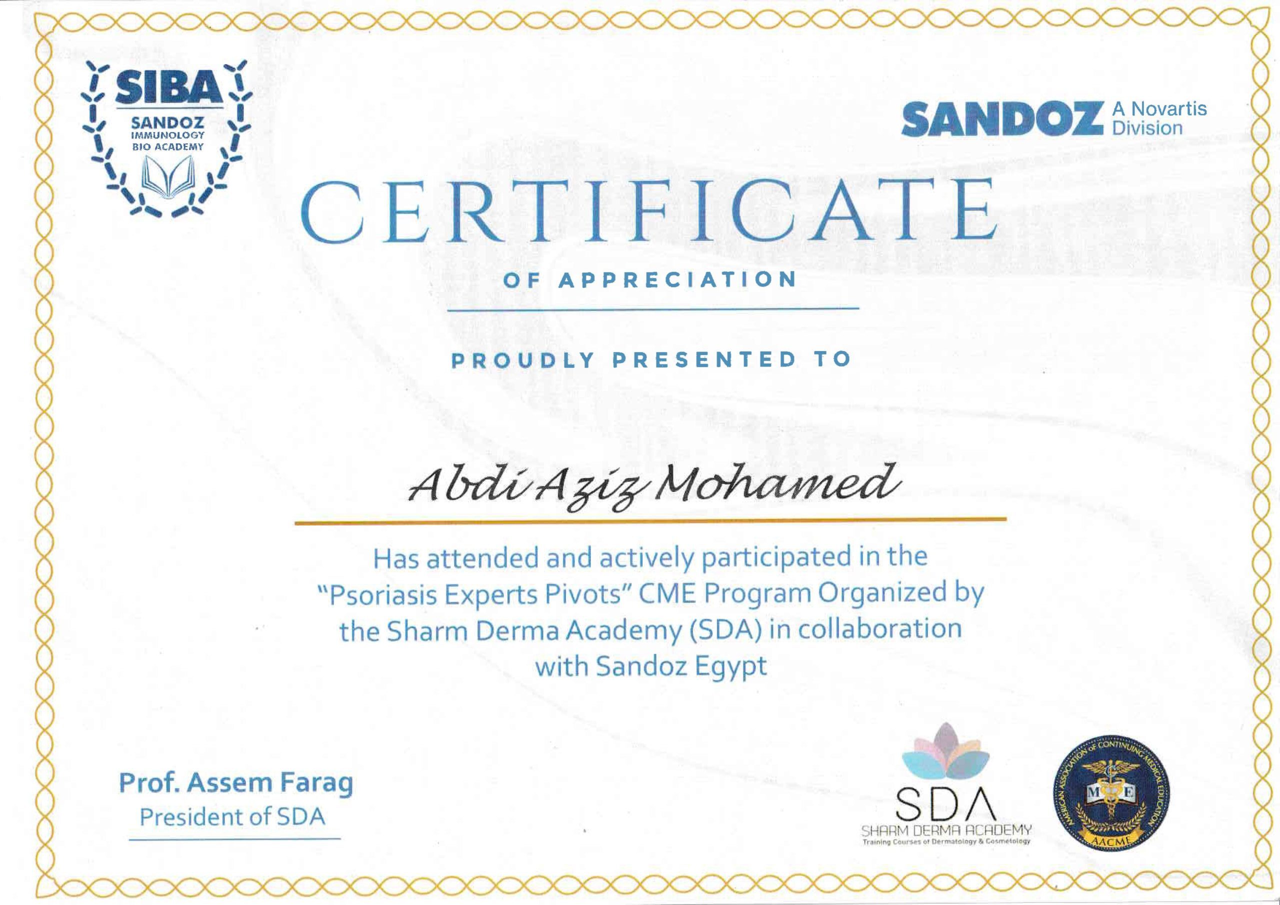 Abdiaziz cert 1