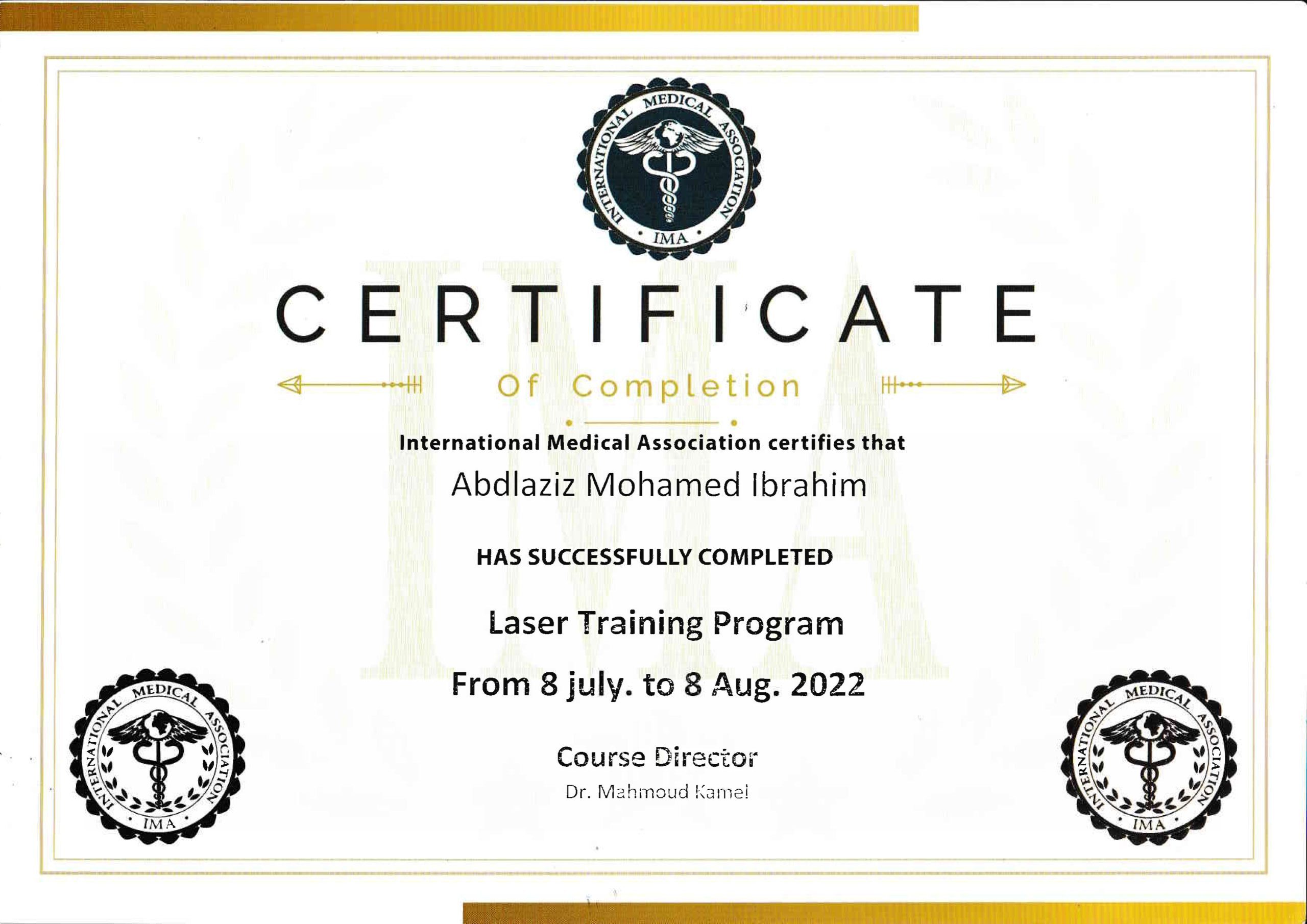 Abdiaziz laser cert